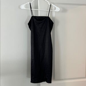 Rue 21 Black Slip Dress with Slit Size Small